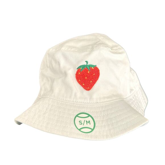 WIMBLEDON Strawberry Bucket Hat White Small/Medium NEW NWT main image 4